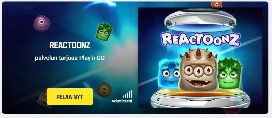 Reactoonz Unibet slots