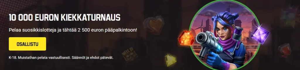10 000 euron kiekkaturnaus Unibet bonus